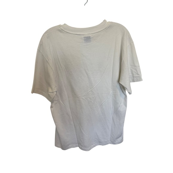 2 Shirts Hanes Tennis Graphic T-Shirt Embroidered Novelty Tee Sportswear White M - Picture 4 of 8